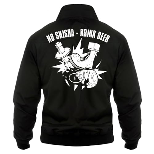 Life Is Pain Herren Harrington Jacke No Shisha Drink Beer Stomper Boots von Life Is Pain