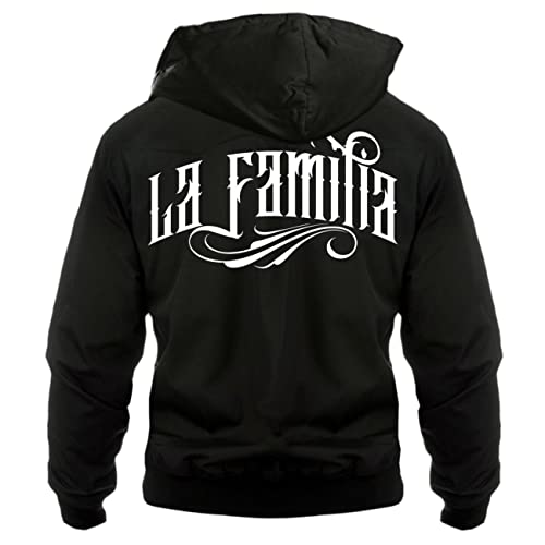 Life Is Pain Herren Harrington Jacke mit Kapuze La Familia Nothing can stop us honour hard von Life Is Pain