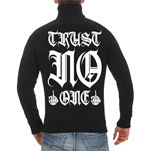 Life Is Pain Herren Jacke Sweatjacke Fuck the World Trust NO one Totenköpfe honour biker (mit Rückendruck) Größe S - 5XL von Life Is Pain