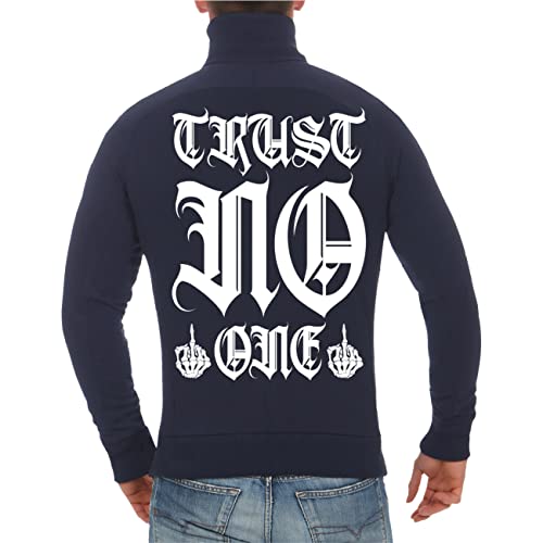 Life Is Pain Herren Jacke Sweatjacke Fuck the World Trust NO one Totenköpfe honour biker (mit Rückendruck) Größe S - 5XL von Life Is Pain