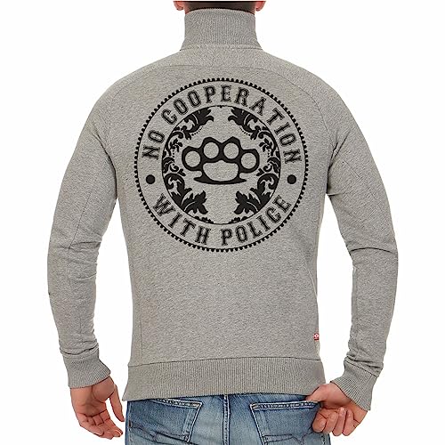 Life Is Pain Herren Jacke Sweatjacke No Cooperation with Police (mit Rückendruck) Größe S - 5XL von Life Is Pain