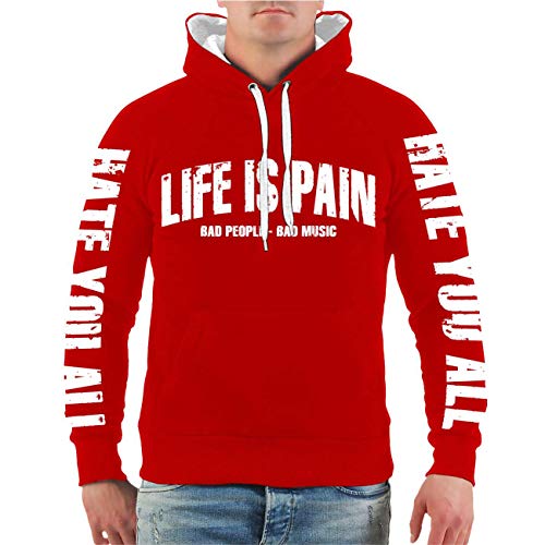 Life Is Pain Herren Kapuzenpullover Bad Music Bad People Größe S bis 5XL von Life Is Pain