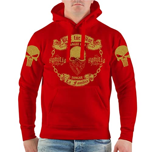 Life Is Pain Herren Kapuzenpullover Blood Blut Design in Gold Größe S - 5XL von Life Is Pain