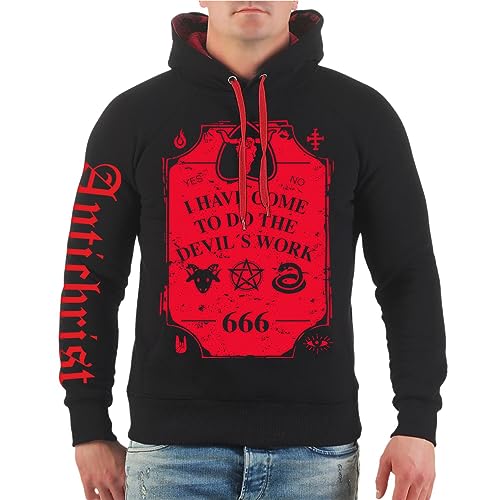 Life Is Pain Herren Kapuzenpullover Hoodie I Have Come to do The Devils Work Größe M - 5XL von Life Is Pain