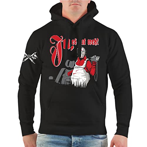 Life Is Pain Herren Kapuzenpullover Hoodie Tattoo Studio Ja es TUT WEH Horror MotivGröße S - 5XL Life Is Pain Herren Kapuzenpullover Hoodie Tattoo Studio Ja es TUT WEH Horror MotivGröße S - 5XL von Life Is Pain