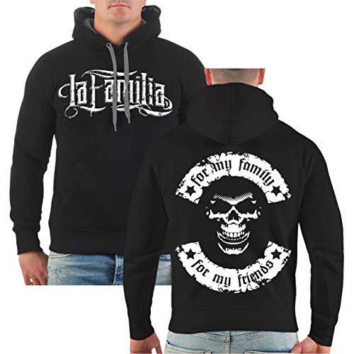Life Is Pain Herren Kapuzenpullover La Familia RÜCKENDRUCK for My Family for My Friends Größe S - 5XL von Life Is Pain