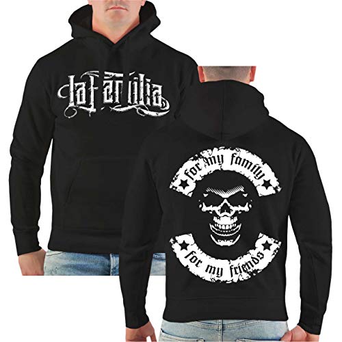Life Is Pain Herren Kapuzenpullover La Familia RÜCKENDRUCK for My Family for My Friends Größe S - 5XL von Life Is Pain