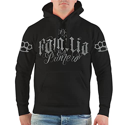 Life Is Pain Herren Kapuzenpullover La Familia Silber Mi Familia es Primero en Plata von Life Is Pain