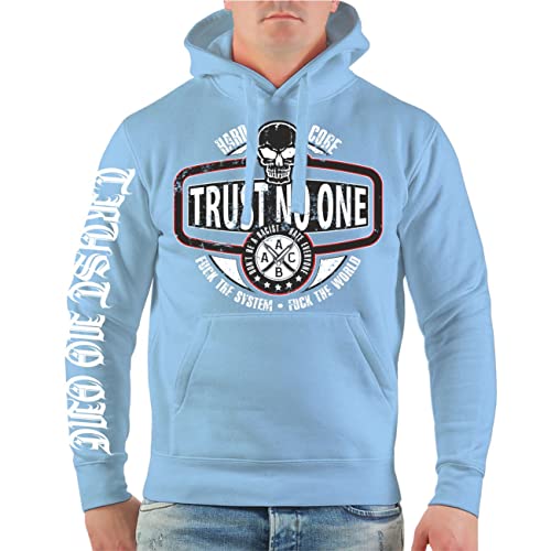 Life Is Pain Herren Kapuzenpullover Trust no one mit Seiten Patch von Life Is Pain