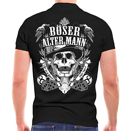 Life Is Pain Herren Poloshirt Polohemd Böser Alter Mann (mit Rückendruck) Größe S - 5XL von Life Is Pain
