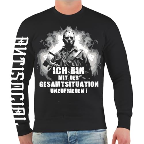 Life Is Pain Herren Pullover Horror Ich Bin mit der GESAMTSITUATION unzufrieden Jason Axt Größe S - 4XL von Life Is Pain