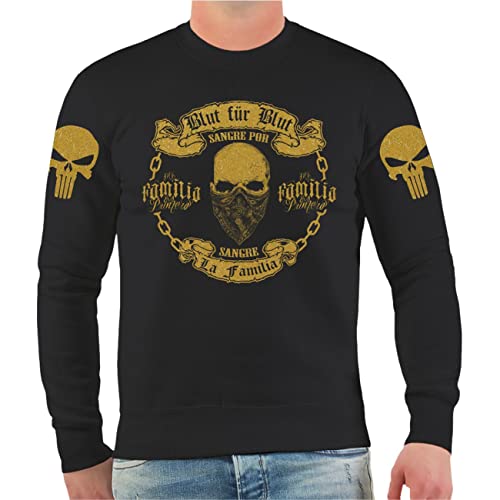 Life Is Pain Herren Pullover Sweatshirt La Familia Blut für Blut Respect & Loyalty Gold Serie Größe S - 5XL von Life Is Pain