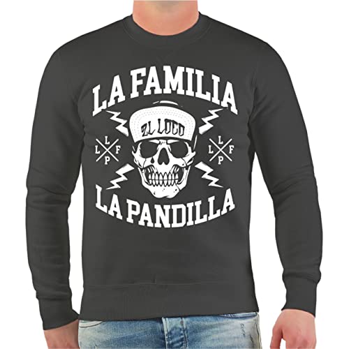 Life Is Pain Herren Pullover Sweatshirt La Familia FCK La Pandilla (mit Rückendruck) Größe S - 4XL von Life Is Pain