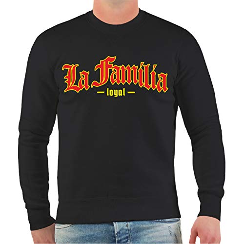 Life Is Pain Herren Pullover Sweatshirt La Familia Nicht ohne Mein Team Red Gold von Life Is Pain