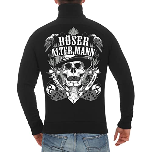 Life Is Pain Herren Sweatjacke Übergangsjacke Böser alter Mann (mit Rückendruck) Größe S - 5XL von Life Is Pain