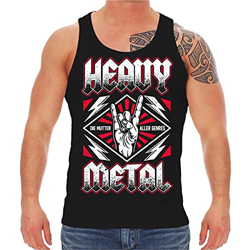 Life Is Pain Herren Tank Top Heavy Metal Sprüche Die Mutter Aller Genres Black schwarz Musik von Life Is Pain