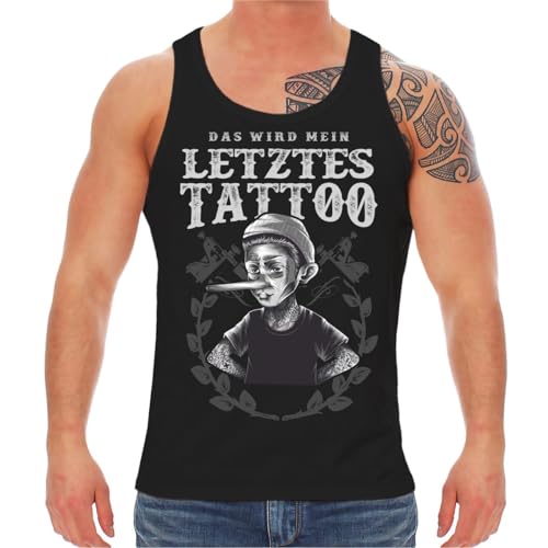 Life Is Pain Herren Tank Top Muskelshirt Das Wird Mein letztes Tattoo Geschenk tattoowear Größe S - 5XL von Life Is Pain