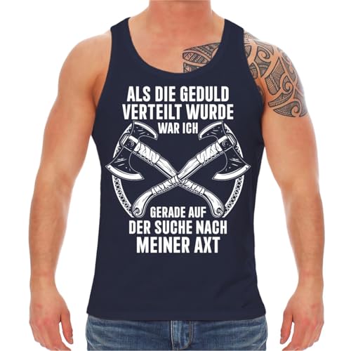 Life Is Pain Herren Tank Top Trägershirt Wikinger AXT Spruch Größe M bis 5XL von Life Is Pain