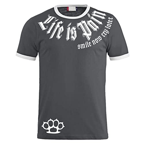 Life Is Pain Herren Tshirt Label Weisse Serie Limited Edition Grösse S bis 5XL von Life Is Pain