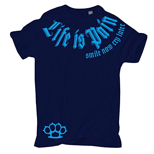Life Is Pain Herren Tshirt Marke Blue Serie Motiv Grösse S bis 5XL von Life Is Pain