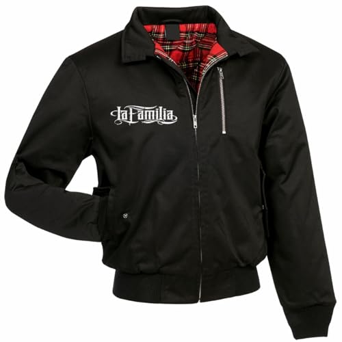 Life Is Pain Herren Winter Harrington Jacke mit Futter La Familia Totenköpfe Größe S bis 5XL von Life Is Pain