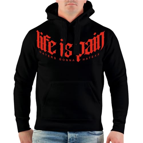 Life Is Pain Männer Herren Kapuzenpullover Horror Hoodies Haters Man Hoodie Suck von Life Is Pain