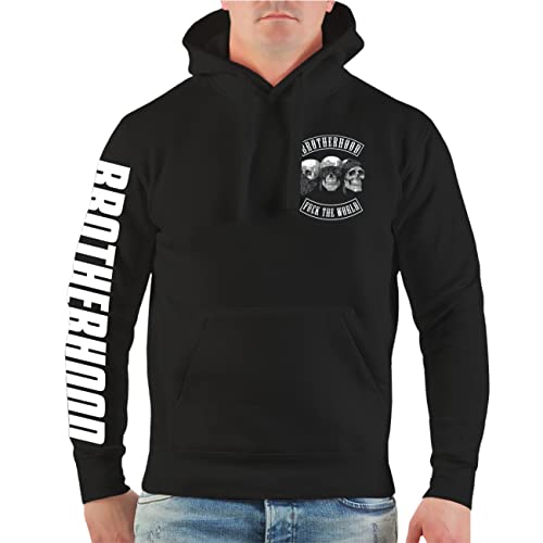 Life Is Pain Männer Kapuzenpullover Fuck The World Trust NO one (mit Rückendruck) Größe S - 4XL von Life Is Pain