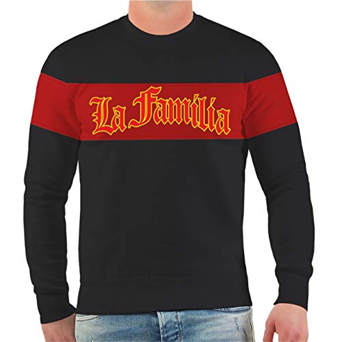 Life Is Pain Herren Pullover Sweatshirt La Familia Black Crime Criminal Club Support Crew von Life Is Pain