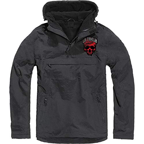 Life Is Pain Männer und Herren Schlupfjacke Windbreaker GEFÜTTERT La Familia FCK GODLESS Größe S bis 5XL von Life Is Pain