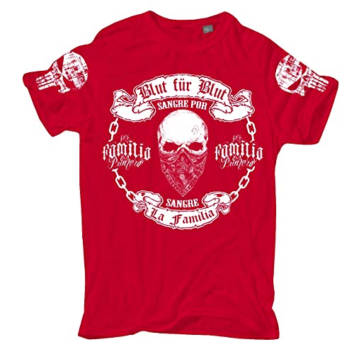 Herren T-Shirt La Familia FCK Blut für Blut Blood Streetwear Crime Rapper von Life Is Pain