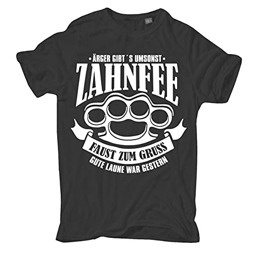 Herren T-Shirt Zahnfee Faust zum Gruss Schlagring Original Marke S bis 8XL von Life Is Pain