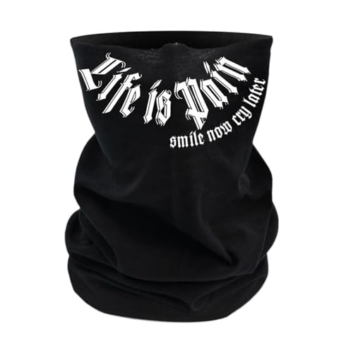 Life Is Pain Schlauchschal Halstuch Smile Now cry Later White von Life Is Pain