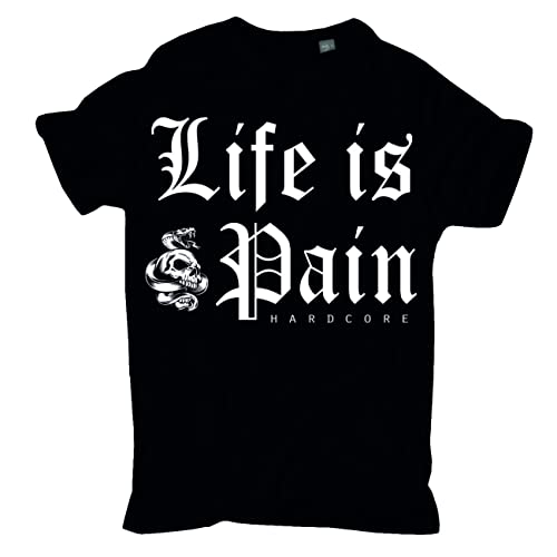 Life Is Pain Übergrößen Herren Tshirt Hardcore Größe 3XL - 8XL von Life Is Pain