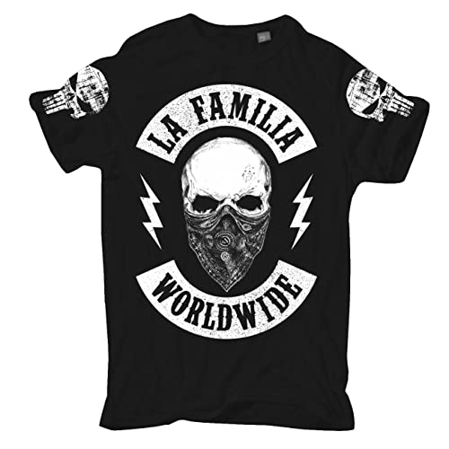 Life Is Pain Übergrößen Herren Tshirt La Familia FCK Worldwide Crime Größe 3XL - 8XL von Life Is Pain