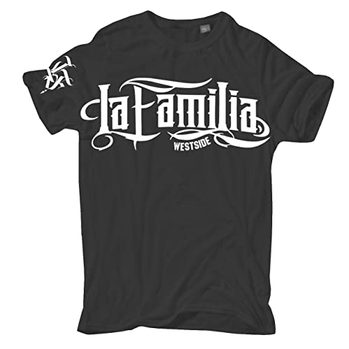 Life Is Pain Übergrößen Herren Tshirt La Familia Westside Skull Größe 3XL - 8XL von Life Is Pain