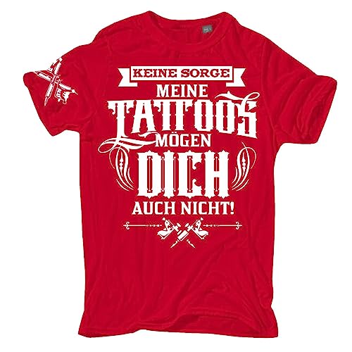 Life Is Pain Übergrößen Herren Tshirt Meine Tattoos mögen Dich auch Nicht Größe 3XL - 8XL von Life Is Pain