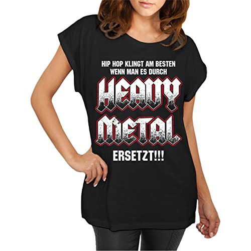 Longshirt Damen weit geschnitten Hip Hop klingt am besten wenn Man es durch Heavy Metal ersetzt Größe XS - 5XL von Life Is Pain