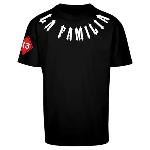 Männer Oversize T-Shirt La Familia Crew 13 Support Lifestyle Worldwide Germany von Life Is Pain