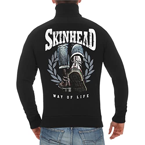 Männer Sweatjacke Skinhead way of life boots march motiv (mit Rückendruck) von Life Is Pain