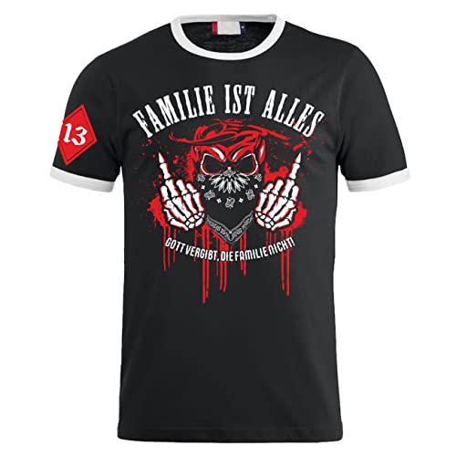 Männer T-Shirt La Familia FCK Familie ist Alles (mit Rückendruck) Größe S - 5XL von Life Is Pain