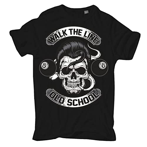 Männer T-Shirt Rockn Roll Walk The Line Größe S - 5XL von Life Is Pain