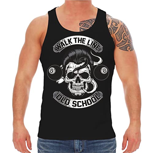 Männer Trägershirt Rockn Roll Walk The Line Größe S - 3XL von Life Is Pain