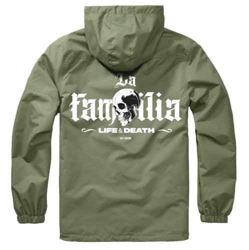 Männer Windbreaker Schlupfjacke La Familia Life Death überzieher herbst sommer von Life Is Pain