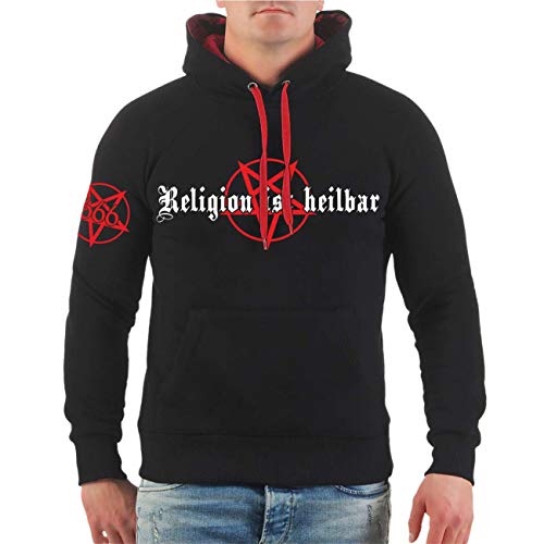 Life Is Pain Männer und Herren Kapuzenpullover Religion ist heilbar Größe S - 5XL von Life Is Pain