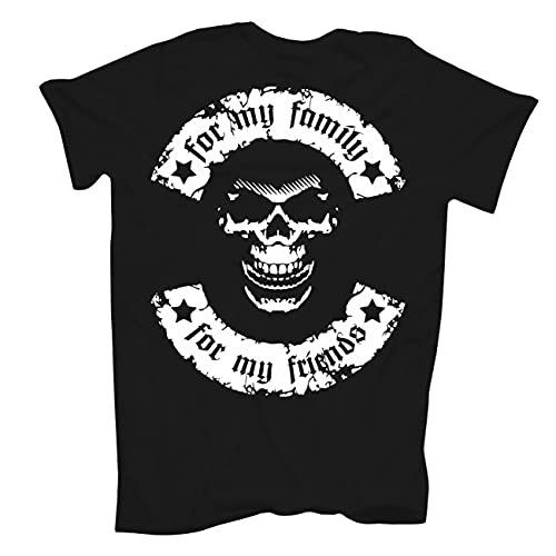 Männer und Herren T-Shirt LA Familia FCK for My Family for My Friends (mit Rückendruck) Größe S - 5XL von Life Is Pain