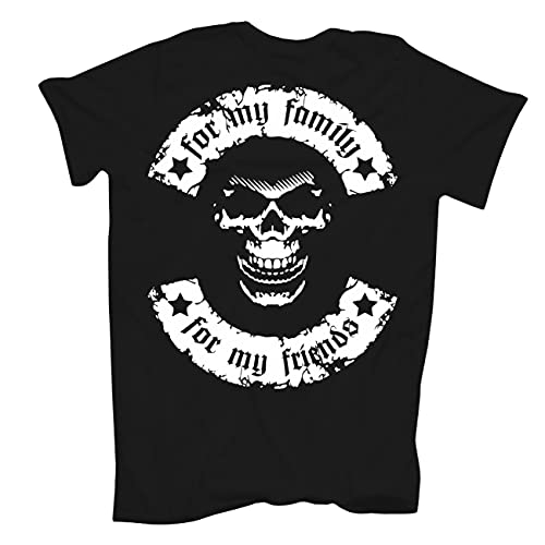 Herren Männer T-Shirt La Familia (mit Rückendruck) for My Family for My Friends Patch Label mc von Life Is Pain