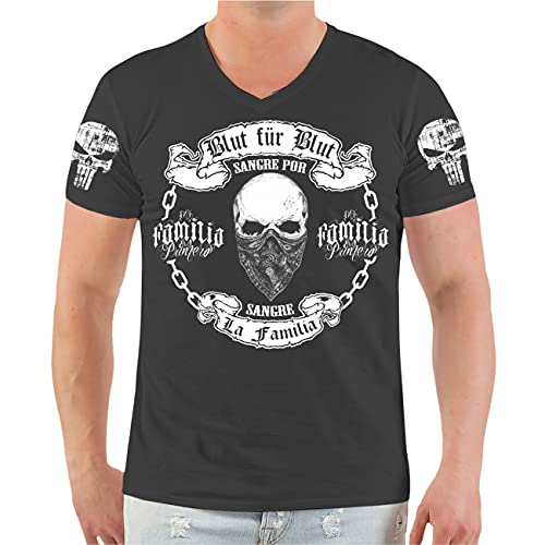 Herren T-Shirt La Familia FCK Blut für Blut Blood Streetwear Crime Rapper von Life Is Pain