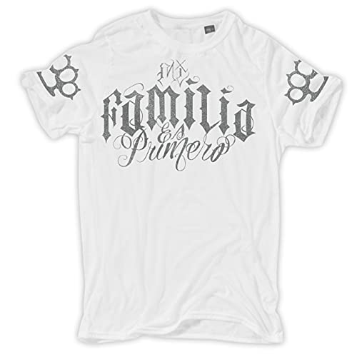 Männer und Herren T-Shirt La Familia FCK Mi Familia es Primero en Plata Größe S - 5XL von Life Is Pain