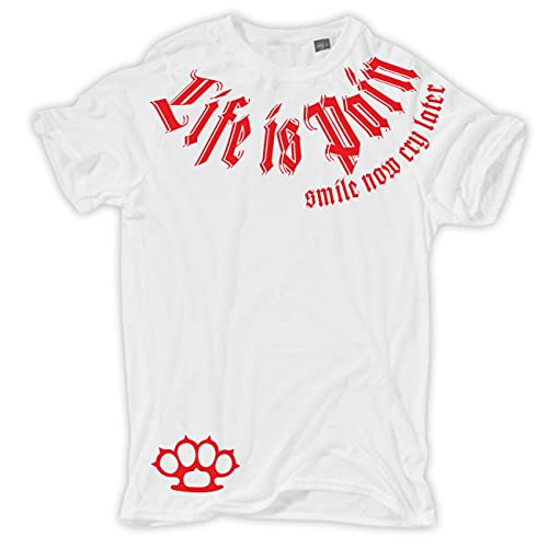 Life Is Pain Herren Tshirt Marke Edition Tattoo Rapper (mit Rückendruck) Größe S bis 5XL von Life Is Pain