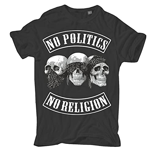 Übergrößen Herren Tshirt No Politics No Religion Größe 3XL - 8XL von Life Is Pain